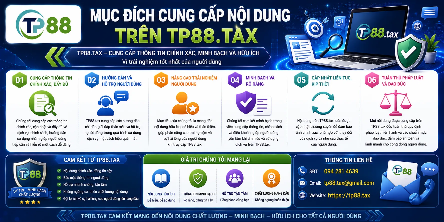 Mục đích cung cấp nội dung trên tp88.page 